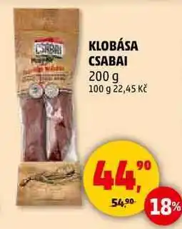 Penny Market KLOBÁSA CSABAI, 200 g nabídka