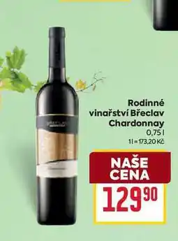 Billa Rodinné vinařství Břeclav Chardonnay 0,75l nabídka