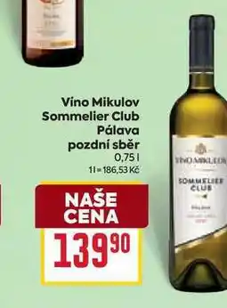 Billa Vino Mikulov Sommelier Club Ράιανα pozdní sběr 0,75l nabídka