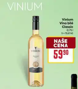 Billa Vinium Víno bílé Classic 0,75l nabídka