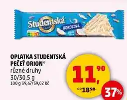 Penny Market OPLATKA STUDENTSKÁ PEČEŤ ORION různé druhy, 30/30,5 g nabídka