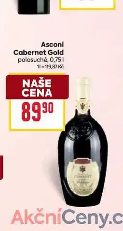 Billa Asconi Cabernet Gold polosuché, 0,75l nabídka