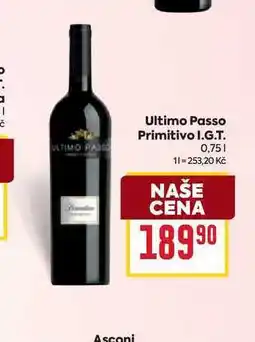 Billa Ultimo Passo Primitivo I.G.T. 0,75l nabídka