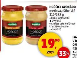 Penny Market AVOKÁDO hořčice medová, dábelská, 310/288 g nabídka