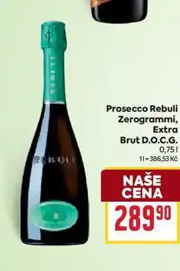 Billa Prosecco Rebuli Zerogrammi, Extra Brut D.O.C.G. 0,75l nabídka