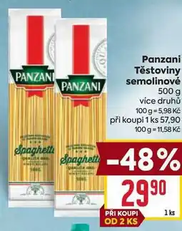 Billa Panzani Těstoviny semolinové 500 g nabídka