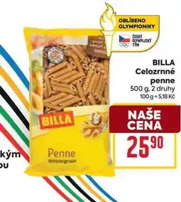 Billa BILLA Celozrnné penne 500 g nabídka