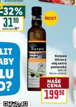 Billa Karpea Olivový olej extra panenský 500 ml nabídka