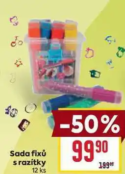 Billa Sada fixů s razítky 12 ks nabídka