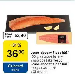 Tesco Losos obecný filet s kůží, 100 g nabídka
