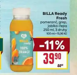Billa BILLA Ready Fresh pomeranč, grep, jablko-řepa 250 ml nabídka