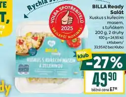 Billa BILLA Ready Salát Kuskus s kuřecím masem, s tuňákem 200 g nabídka