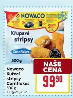 Billa Nowaco Kuřecí stripsy Cornflakes 500 g nabídka