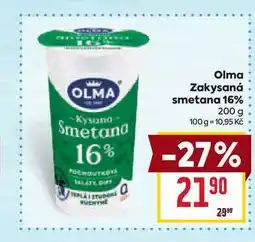 Billa Olma Zakysaná smetana 16% 200 g nabídka