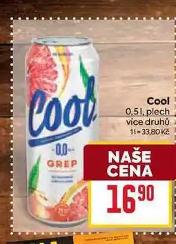 Billa Cool 0,51, plech nabídka