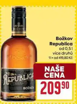 Billa Božkov Republica od 0,5l nabídka