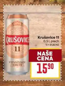 Billa Krušovice 11 0,51, plech nabídka
