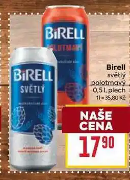 Billa Birell světlý polotmavý 0,51, plech nabídka