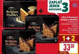 Billa BILLA Premium Belgium Waffels s vanilkovou/ čokoládovou náplní 4x 80 g nabídka