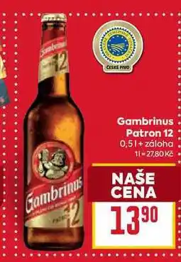 Billa Gambrinus Patron 12 0,5l nabídka