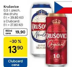 Tesco Krušovice, 0.5 l nabídka