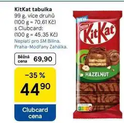 Tesco KitKat tabulka, 99 g, více druhů nabídka