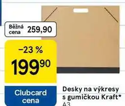 Tesco Desky na výkresy s gumičkou Kraft, A3 nabídka