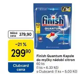 Tesco Finish Quantum Kapsle do myčky nádobí citron, 60 ks nabídka