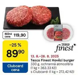 Tesco Tesco Finest Hovězí burger, 330 g nabídka