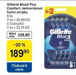 Tesco Gillette Blue3 Plus Comfort Jednorázové holicí strojky, 8 ks nabídka