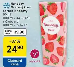 Tesco Nanooky Mražený krém sorbet jahodový, 90 ml nabídka