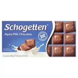 Tesco Schogetten Mléčná čokoláda 100g nabídka