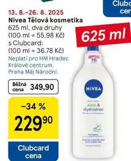 Tesco Nivea Tělová kosmetika, 625 ml nabídka