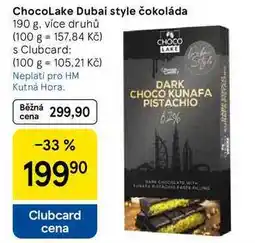 Tesco ChocoLake Dubai style čokoláda, 190 g, více druhů nabídka