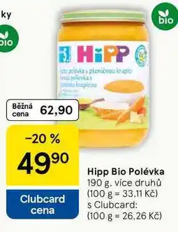 Tesco Hipp Bio Polévka, 190 g, více druhů nabídka