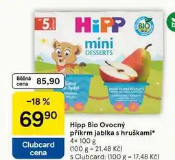 Tesco Hipp Bio Ovocný příkrm jablka s hruškami, 4× 100 g nabídka