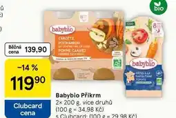 Tesco Babybio Příkrm, 2x 200 g, více druhů nabídka