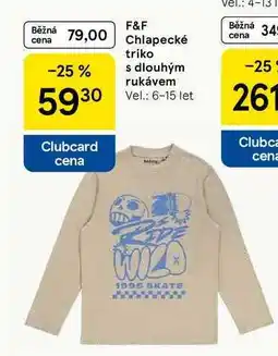 Tesco F&F Chlapecké triko s dlouhým rukávem Vel.: 6-15 let nabídka