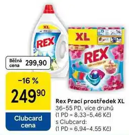 Tesco Rex Prací prostředek XL, 36-55 PD, více druhů nabídka