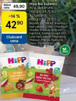 Tesco Hipp Bio Sušenky, 40 g. dva druhy nabídka