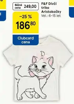 Tesco F&F Dívčí triko Aristokočky Vel.: 6-15 let nabídka