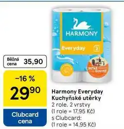 Tesco Harmony Everyday Kuchyňské utěrky, 2 role. 2 vrstvy nabídka