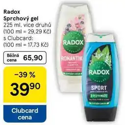 Tesco Radox Sprchový gel, 225 ml, více druhů nabídka