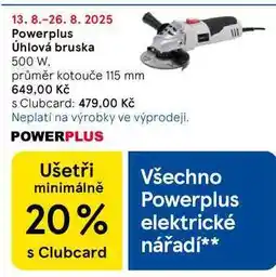 Tesco Powerplus Úhlová bruska, 500 W. průměr kotouče 115 mm nabídka