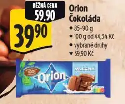 Albert Orion čokoláda nabídka