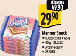 Albert Manner Snack nabídka