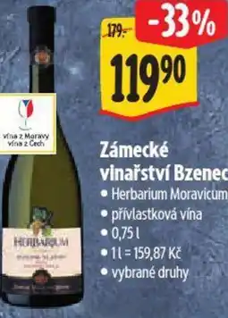 Albert Zámecké vinařství Bzenec nabídka