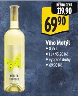 Albert Vino Motyl nabídka