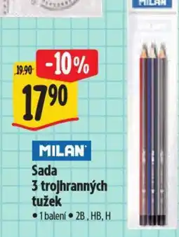 Albert MILAN Sada 3 trojhranných tužek nabídka