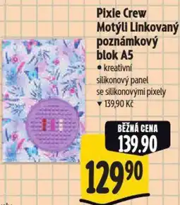 Albert Pixie Crew Motýli Linkovaný poznámkový blok A5 nabídka